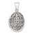 Sterling Silver Polished Filigree 22mm Oval Locket