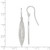Sterling Silver Polished Filigree Marquise Shaped Dangle Earrings