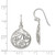 Sterling Silver Polished Filigree Swirl Wide Teardrop Dangle Earrings