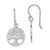 Sterling Silver Polished Filigree Tree Dangle Earrings