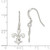 Sterling Silver Polished Fleur de Lis Dangle Earrings