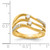 14k 3-row Wavy Diamond Ring