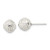 Sterling Silver Polished Floral Ball Post Earrings