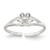 Sterling Silver Polished Flower Toe Ring
