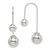 Sterling Silver Polished Front and Back Dangle Earrings