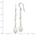 Sterling Silver Polished FWC Pearl/Opalite Crystal/Crystal Dangle Earrings