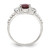 Sterling Silver Polished Garnet and CZ Ring - QR-B9BE8E1A-3443