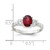 Sterling Silver Polished Garnet and CZ Ring - QR-FF9104D3-2024