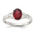 Sterling Silver Polished Garnet Ring - QR-132ECB9F-9123