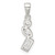 Sterling Silver Polished Geometric Shapes CZ Pendant