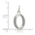 Sterling Silver Polished Glitter Enamel Letter O Initial Charm