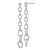 Sterling Silver Polished Graduated Cable Link Post Dangle Earrings