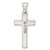 Sterling Silver Polished Greek Key Hollow Latin Cross Pendant