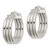 Sterling Silver Polished Grooved 6.5x20mm Hoop Earrings