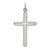 Sterling Silver Polished Grooved Cross Pendant