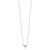 Sterling Silver Polished Heart CZ Necklace