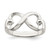 Sterling Silver Polished Heart Infinity Ring - QR-7662F726-2839