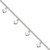 Sterling Silver Polished Hearts Anklet