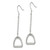 Sterling Silver Polished Horse Stirrup Dangle Earrings