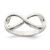Sterling Silver Polished Infinity Ring - QR-651B2704-8718
