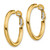 14k 3x25mm Polished Round Omega Back Hoop Earrings - PR-34F326AD-7595