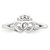 Sterling Silver Polished Interlocking Hearts With Crown Ring - QR-A8E4DD9E-3401