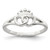 Sterling Silver Polished Interlocking Hearts With Crown Ring - QR-BAEAA2B1-3325