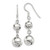Sterling Silver Polished Knot Dangle Shepherd Hook Earrings