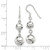 Sterling Silver Polished Knot Dangle Shepherd Hook Earrings