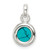 Sterling Silver Polished Lab Created Turquoise Pendant - QP-1D32A34A-1698