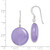 Sterling Silver Polished Lavender Jade Circle Dangle Earrings - QE-E7813867-1556