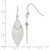 Sterling Silver Polished Leaf Dangle Earrings