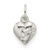 Sterling Silver Polished LOVE Reversible Puff Heart Charm