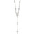 Sterling Silver Polished Mary and Cross Y-drop 1.75in ext. Necklace