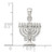 Sterling Silver Polished Menorah Pendant