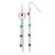 Sterling Silver Polished Multicolor Glass Beads & Chain Dangle Earrings