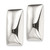 Sterling Silver Polished Non-Pierced Rectangle Earrings