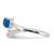 Sterling Silver Polished Opal and CZ Bypass Ring - QR-B3A8BAA2-9660