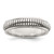 Sterling Silver Polished Oxidized Half Round Patterned Men's Ring - QR-886159A6-8326