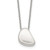 Sterling Silver Polished Pebble 16 Inch with 2 Inch Extension Necklace