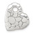 Sterling Silver Polished Pebbled Heart Chain Slide Pendant