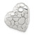 Sterling Silver Polished Pebbled Heart Chain Slide Pendant