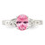 Sterling Silver Polished Pink CZ Ring - QR-2E3CAC6A-7106