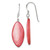 Sterling Silver Polished Pink Mother of Pearl Marquise Dangle Earrings
