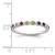 Sterling Silver Polished Rainbow CZ Ring - QR-9355AB6E-7797