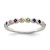 Sterling Silver Polished Rainbow CZ Ring - QR-D41F9E66-5285