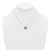 Sterling Silver Polished Rainbow Enameled Heart 16 inch Necklace