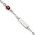 Sterling Silver Polished Red and Black Enameled Ladybug 6 inch with 1 inch extension Childrens ID Bracelet