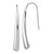 Sterling Silver Polished Rhodium Plated Fancy Bar Thread Earrings