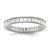 Sterling Silver Polished Rhodium-plated Channel Set CZ Band - QR-348866DD-6717